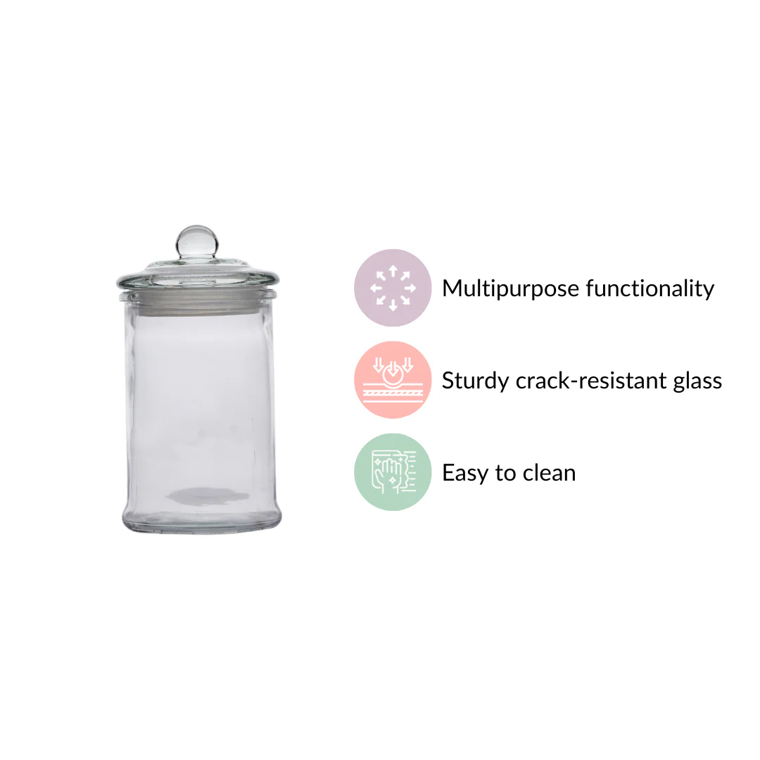 Airtight Glass Kitchen Jar Set Of 6 350ml - Image 5