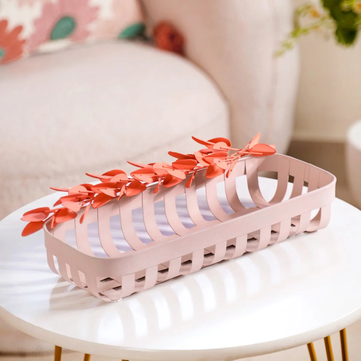 Bloom Floral Decorative Basket 14x6 Inch - Image 8