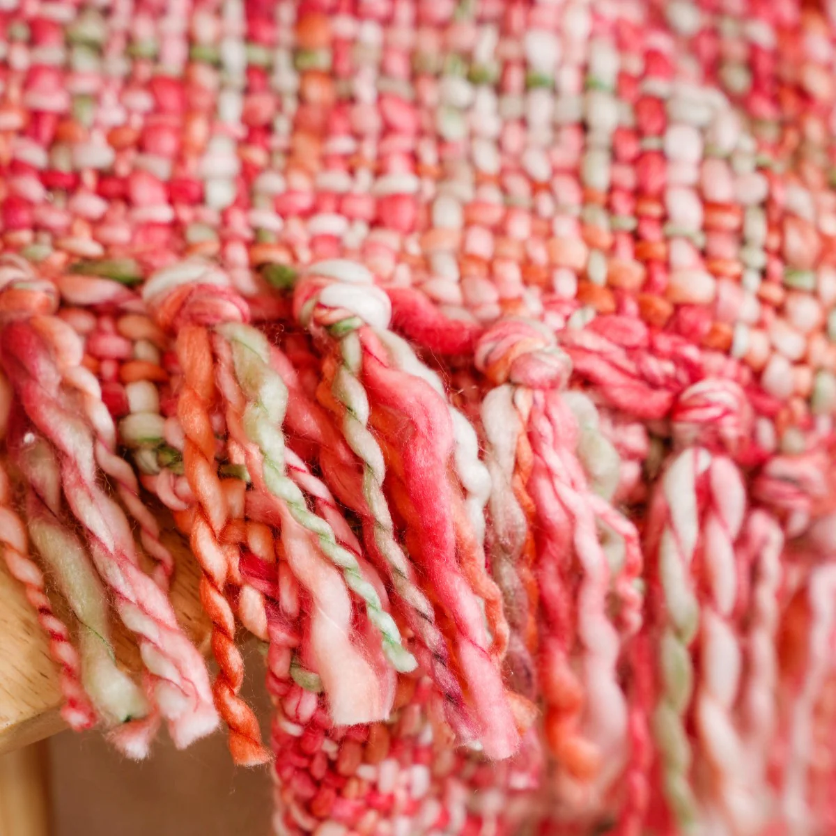 Chunky Knit Sofa Throw Multicolour - Image 8