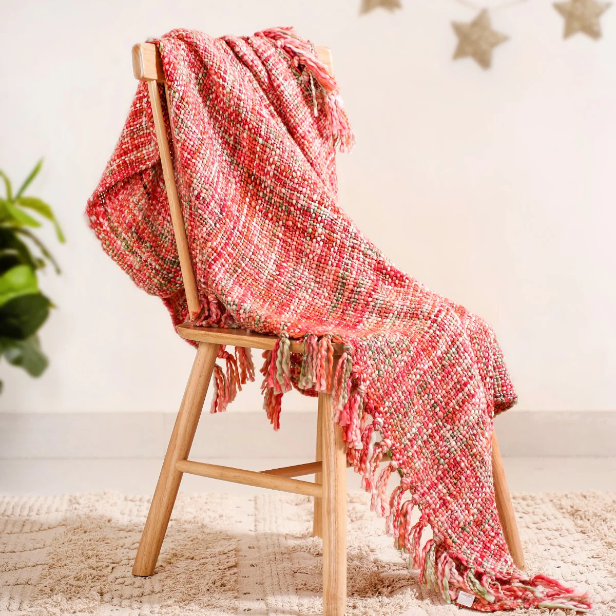 Chunky Knit Sofa Throw Multicolour - Image 9