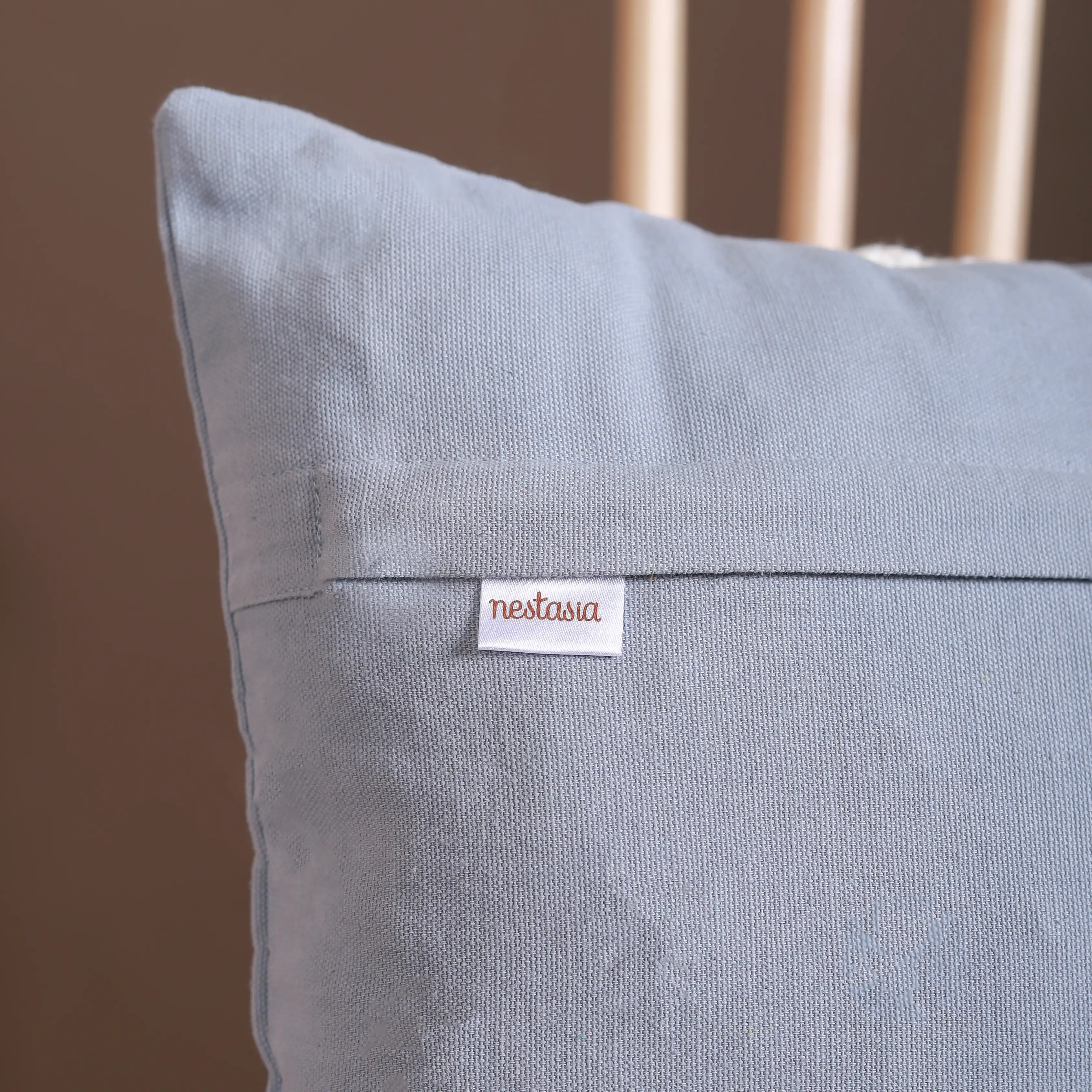 Designer Lumbar Cushion Cover Blue 20x14 inch - Image 10