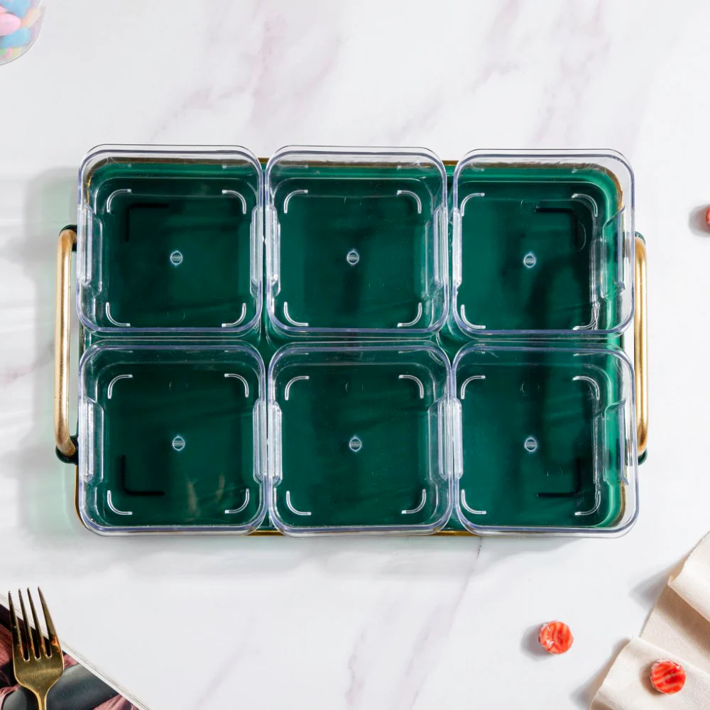 Emerald Charm Tray And Bowl Set Of 7 - Image 13