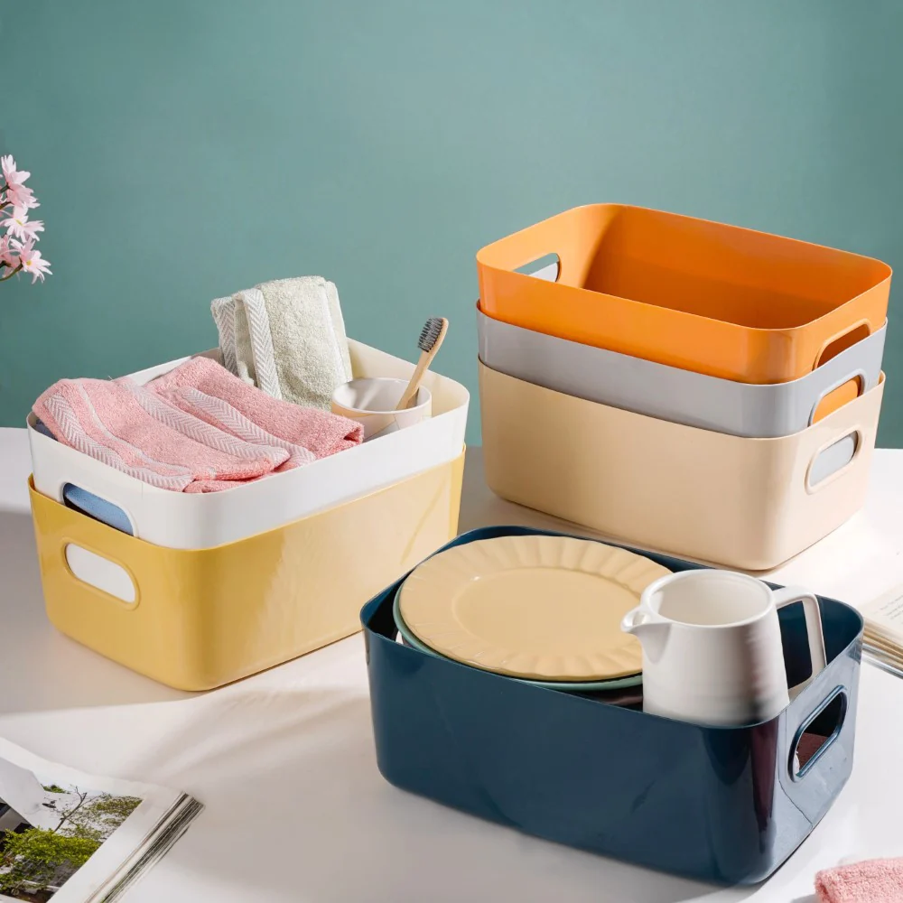 Multipurpose Storage Basket Orange Set Of 2 11 Inch - Image 11