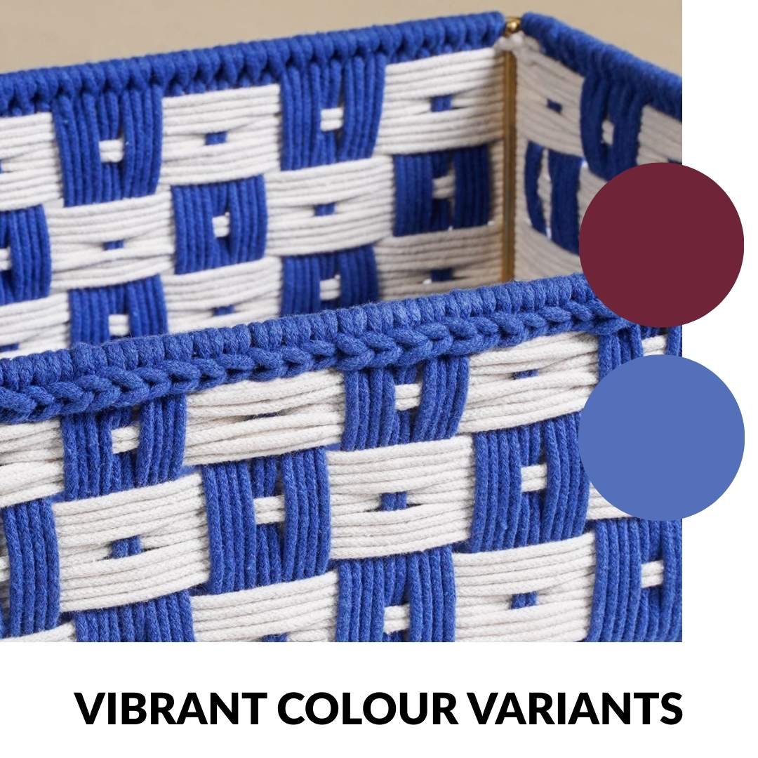 Multipurpose Storage Basket Set Of 3 Royal Blue - Image 9