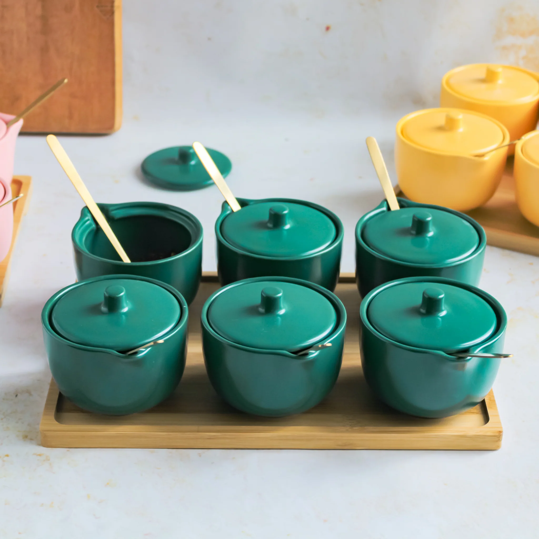 Pickle Jars With Tray Set of 6 - Image 14
