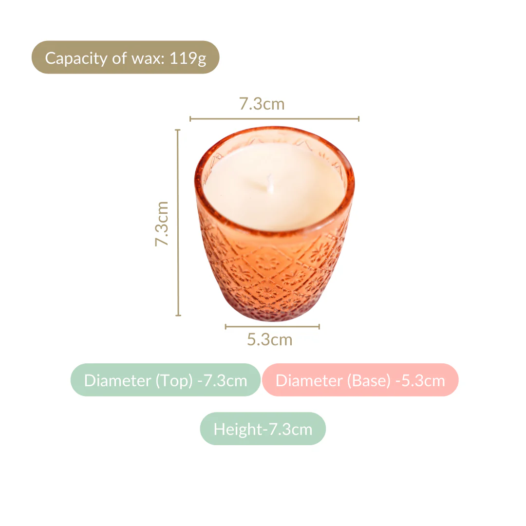 Scented Citrus Woods Fragrant Candle Set Of 4 - Image 4
