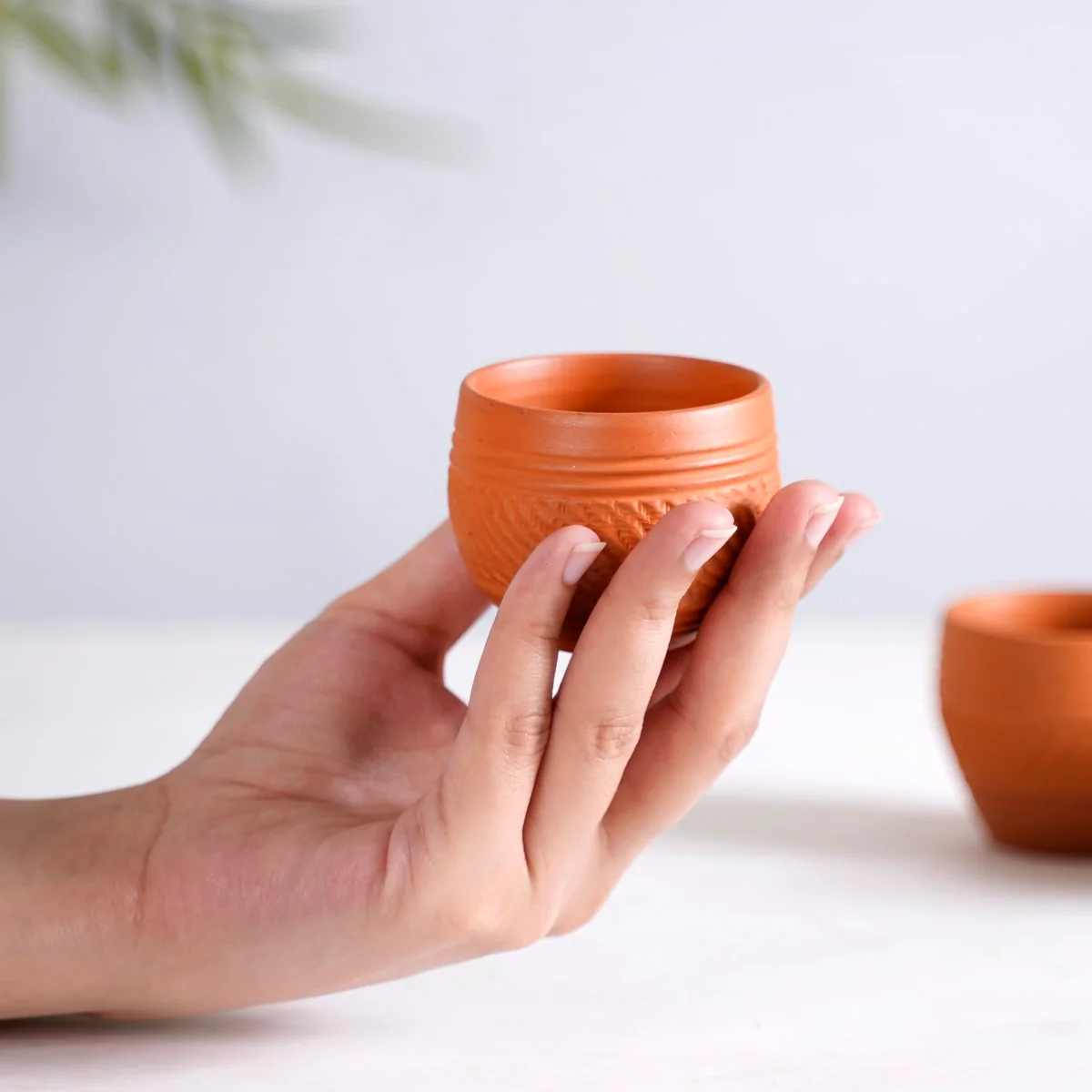 Set Of 10 Sustainable Terracotta Tea Cups 80ml - Image 11