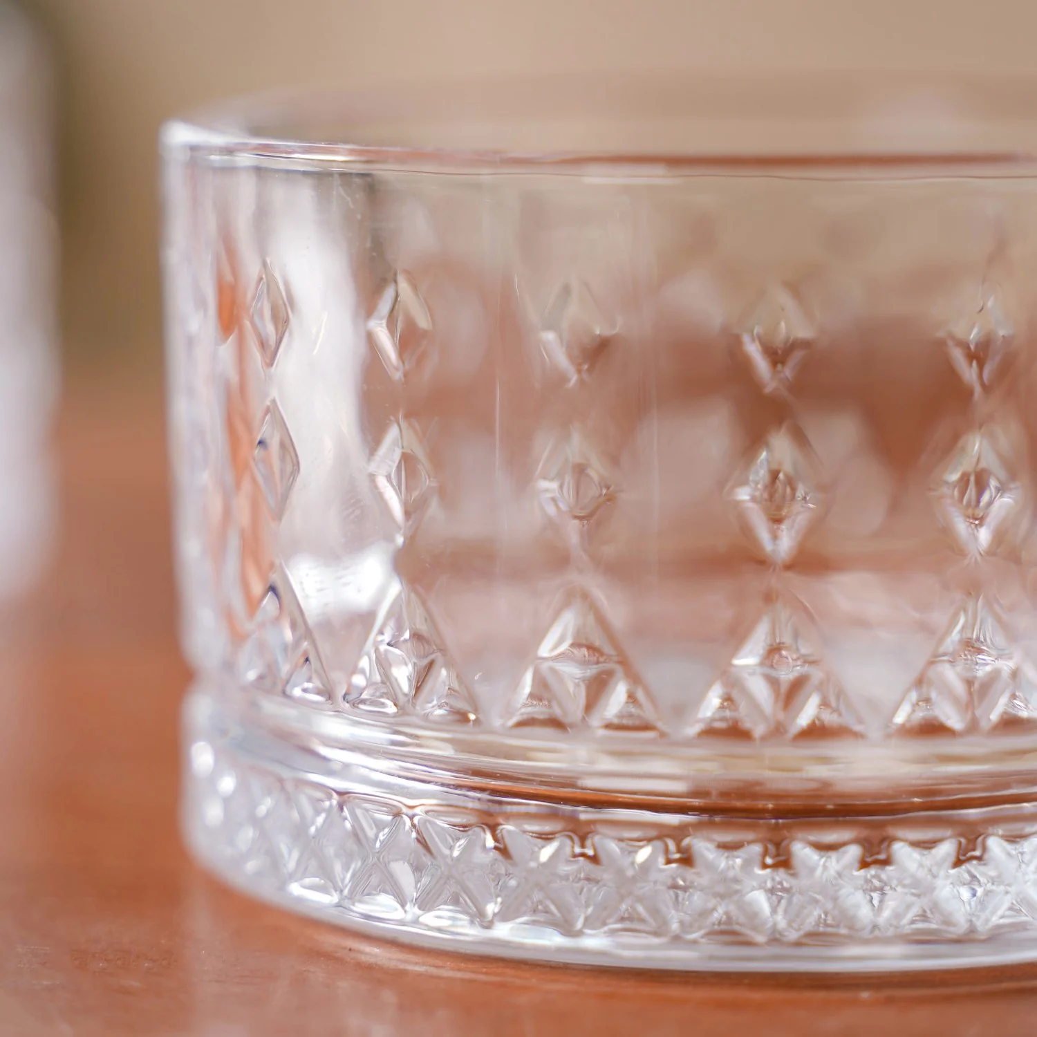 Set Of 6 Diamond Embossed Glass Snack Bowls 220ml - Image 7