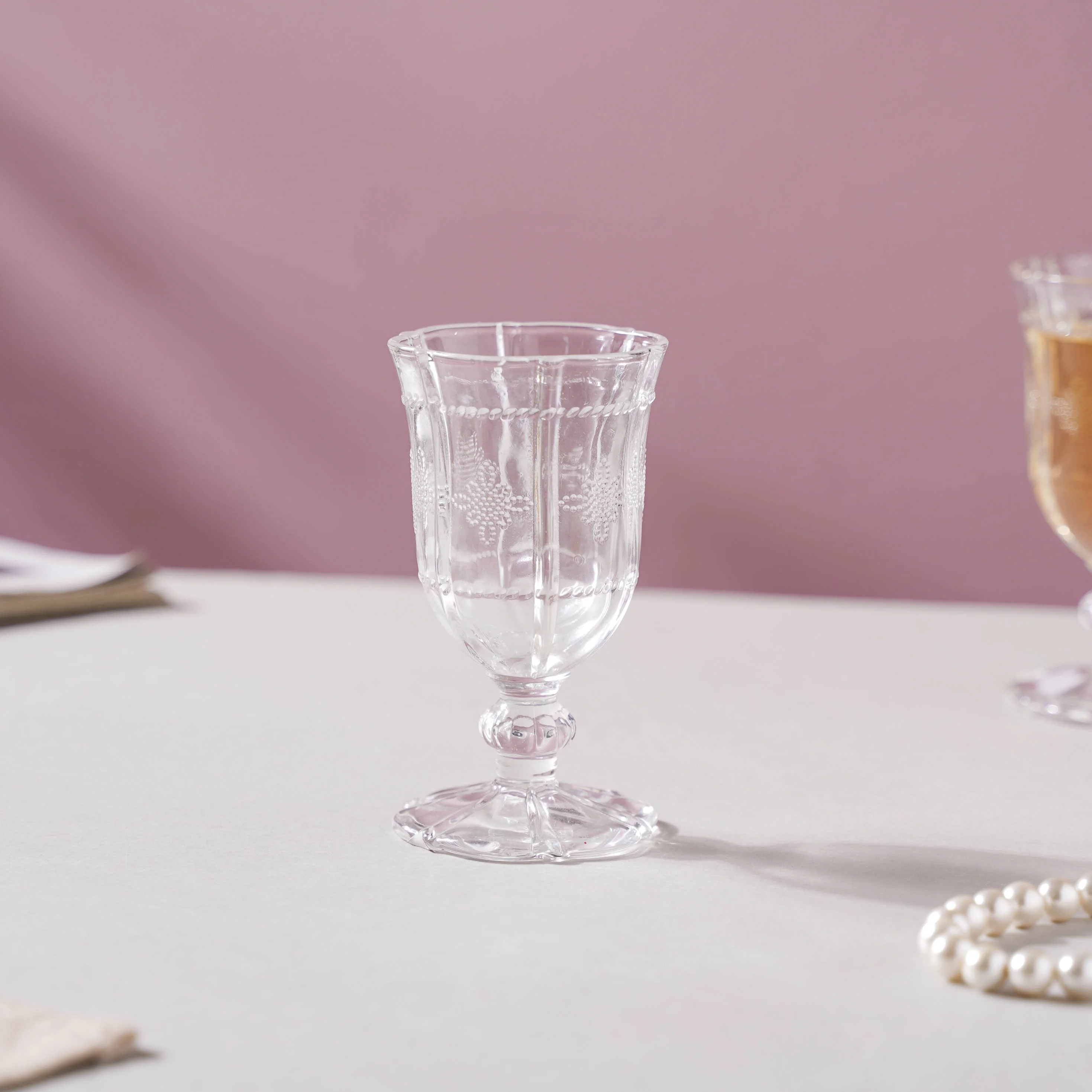 Dainty Stemmed Dessert Wine Glass Set of 2 - Image 5