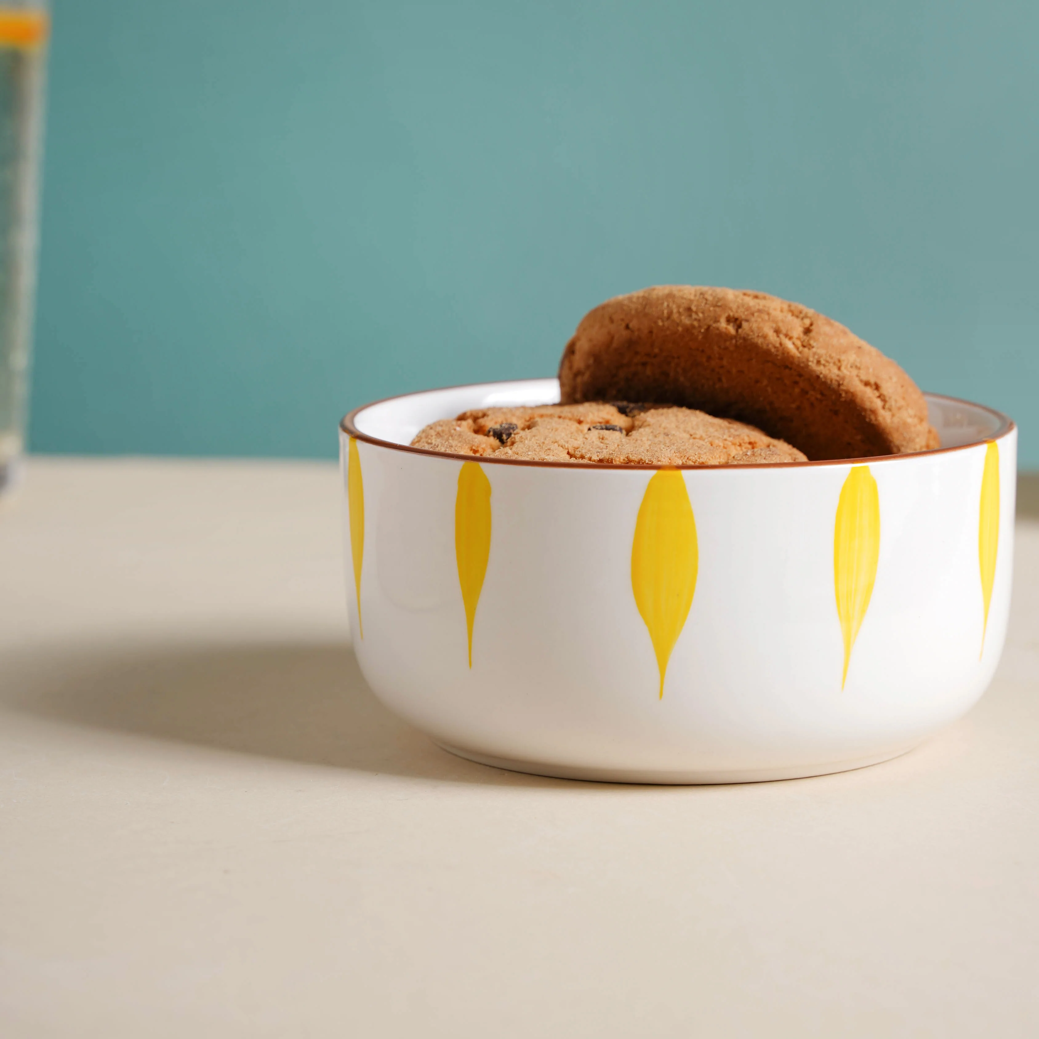 Teardrop Ceramic Soup Bowl Yellow - Image 3