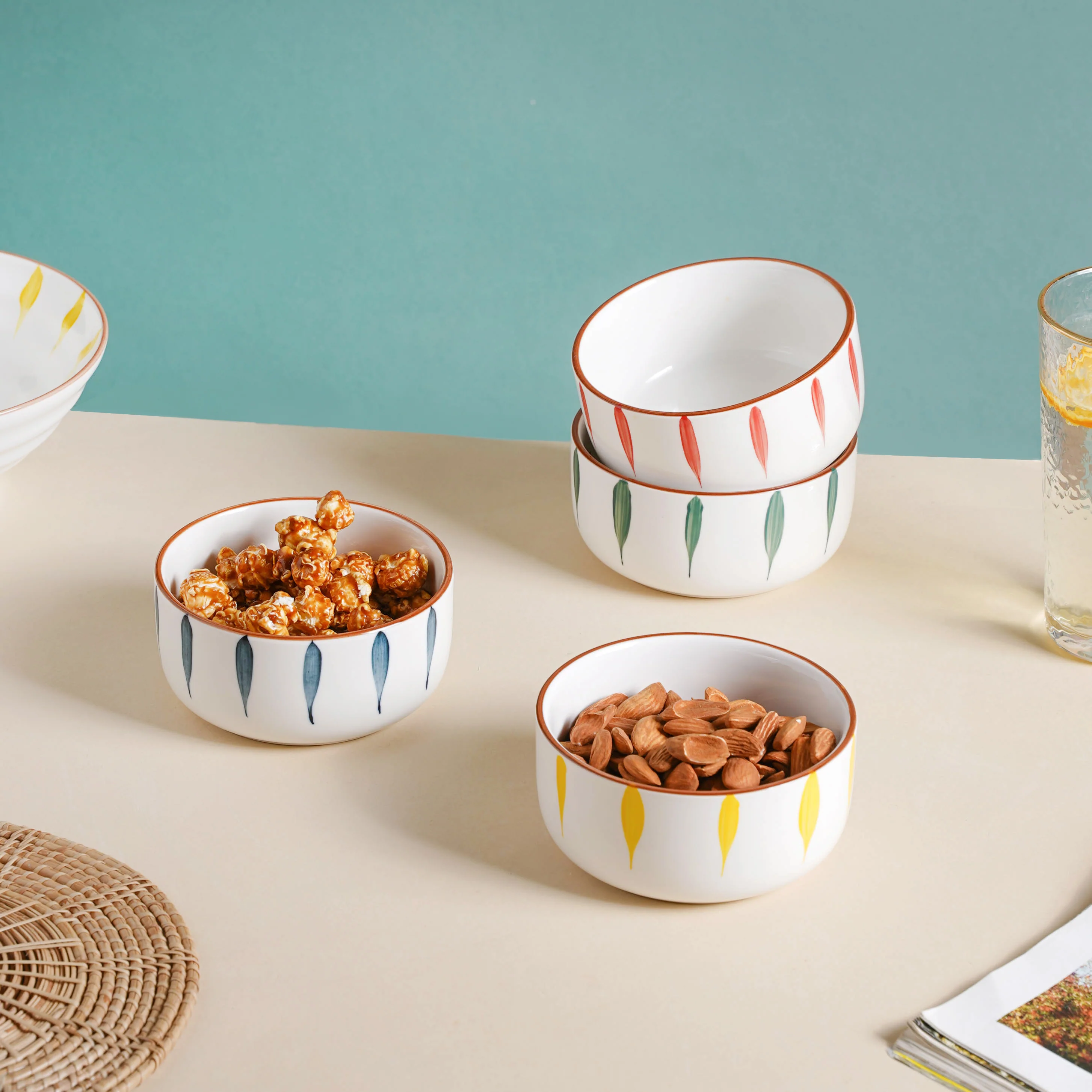 Teardrop Ceramic Soup Bowl Yellow - Image 5