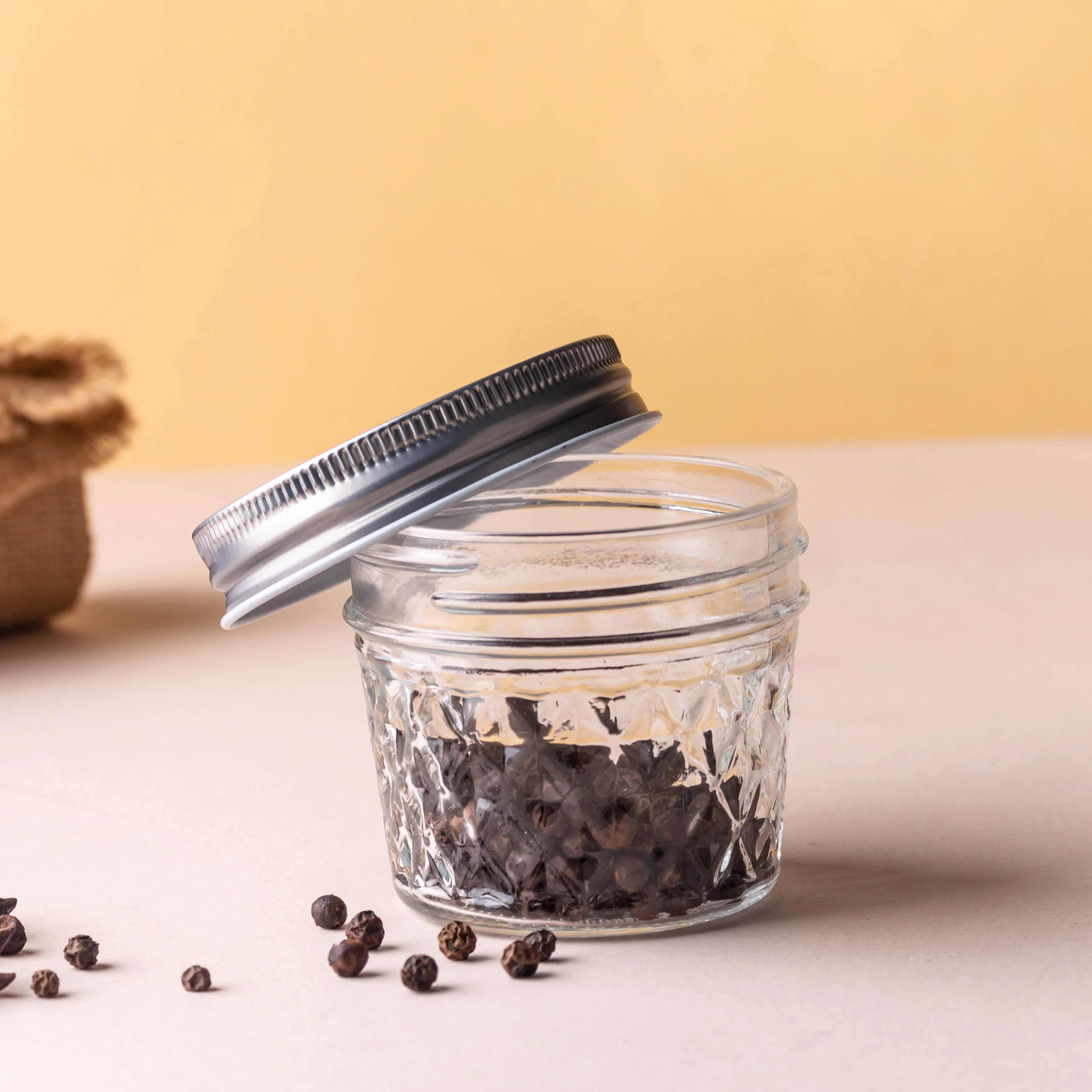 Textured Mason Jar Small Set of 6 - Image 3