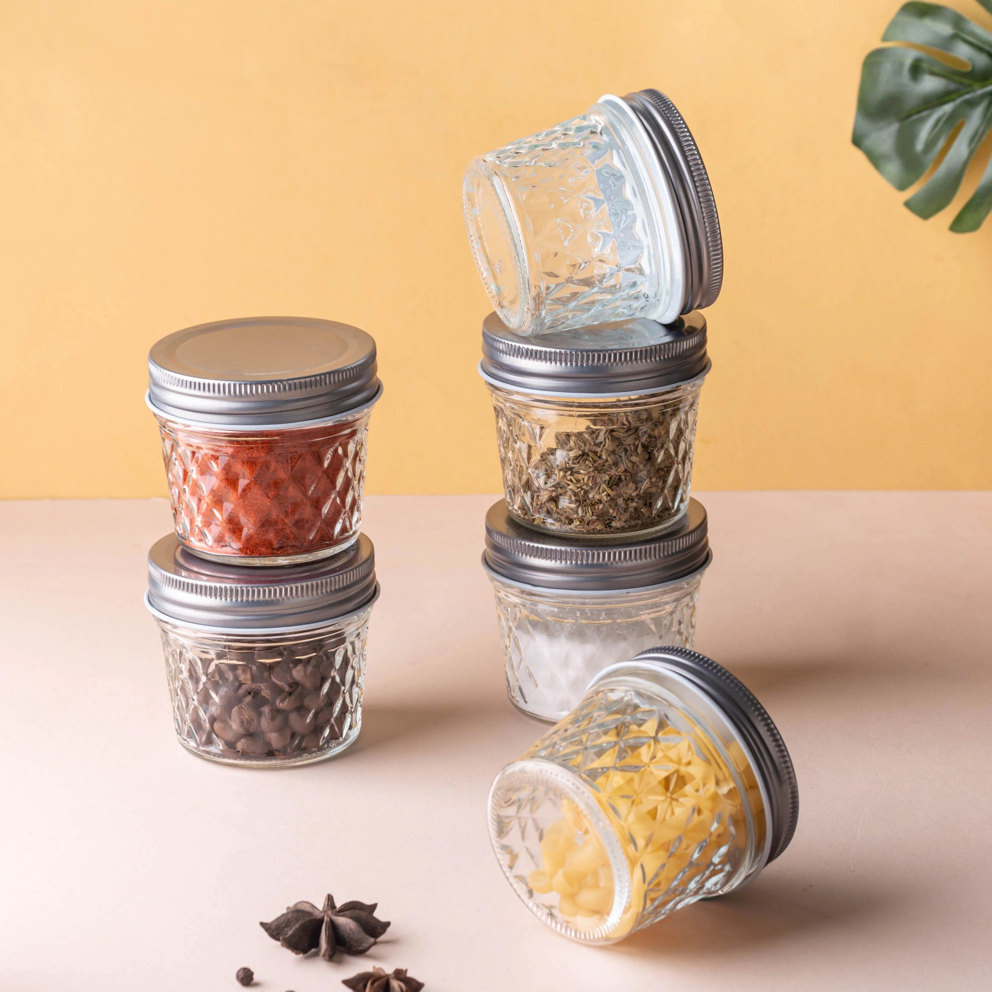 Textured Mason Jar Small Set of 6 - Image 5