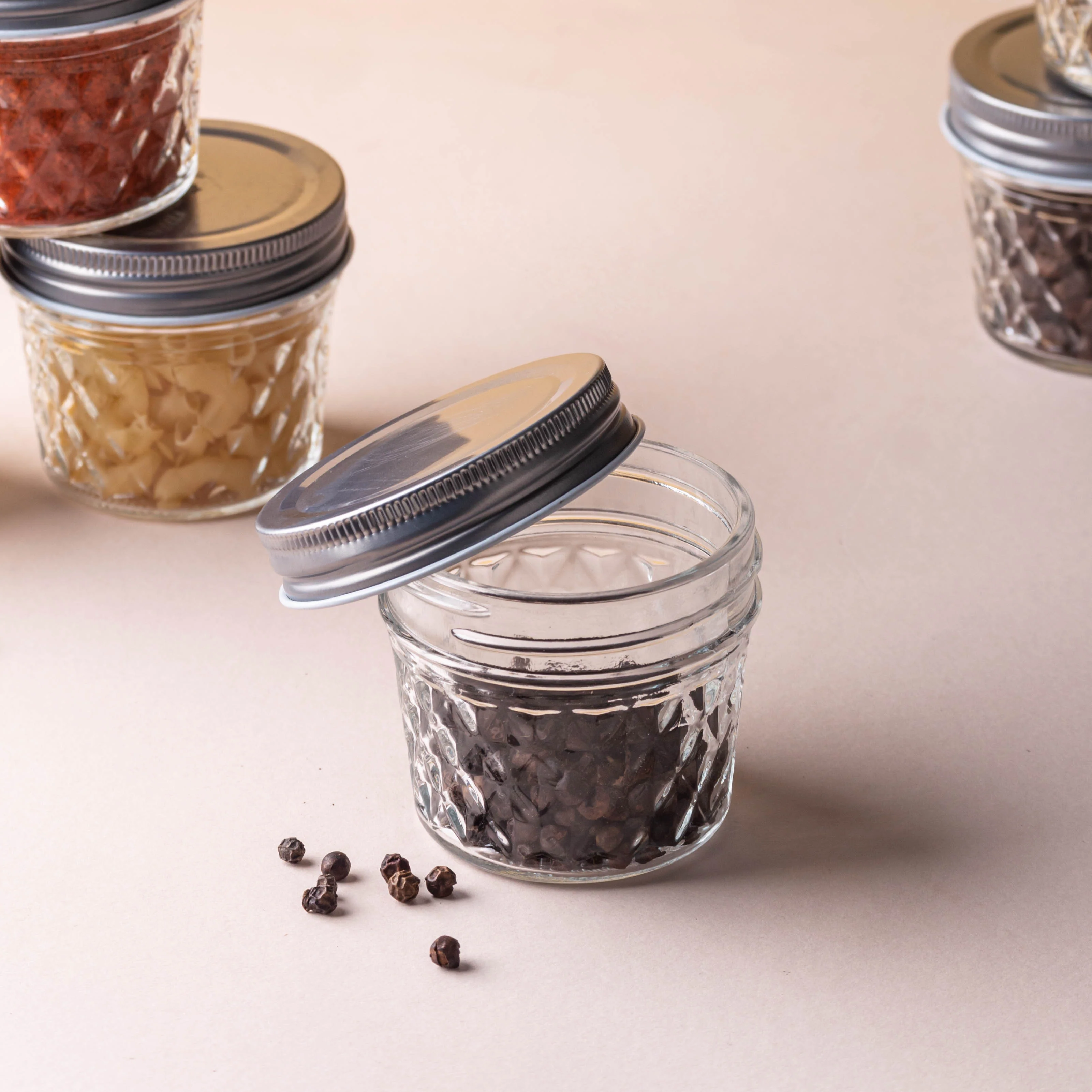 Textured Mason Jar Small Set of 6 - Image 7