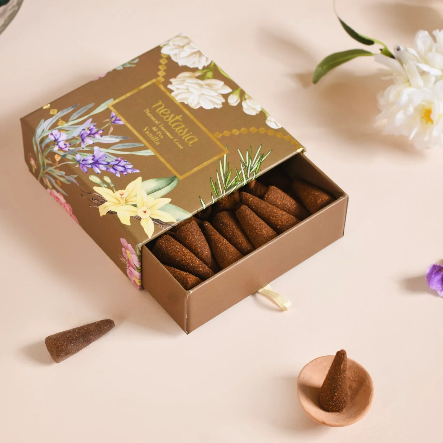 Vanilla Aromatic Incense Cones Pack Of 40 - Image 4
