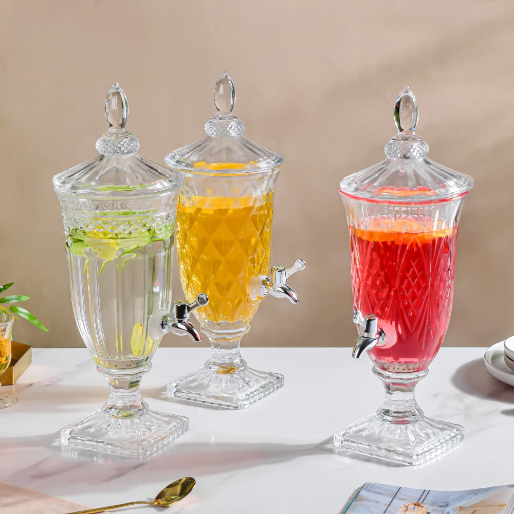Vintage Diamond Glass Water Dispenser - Image 10