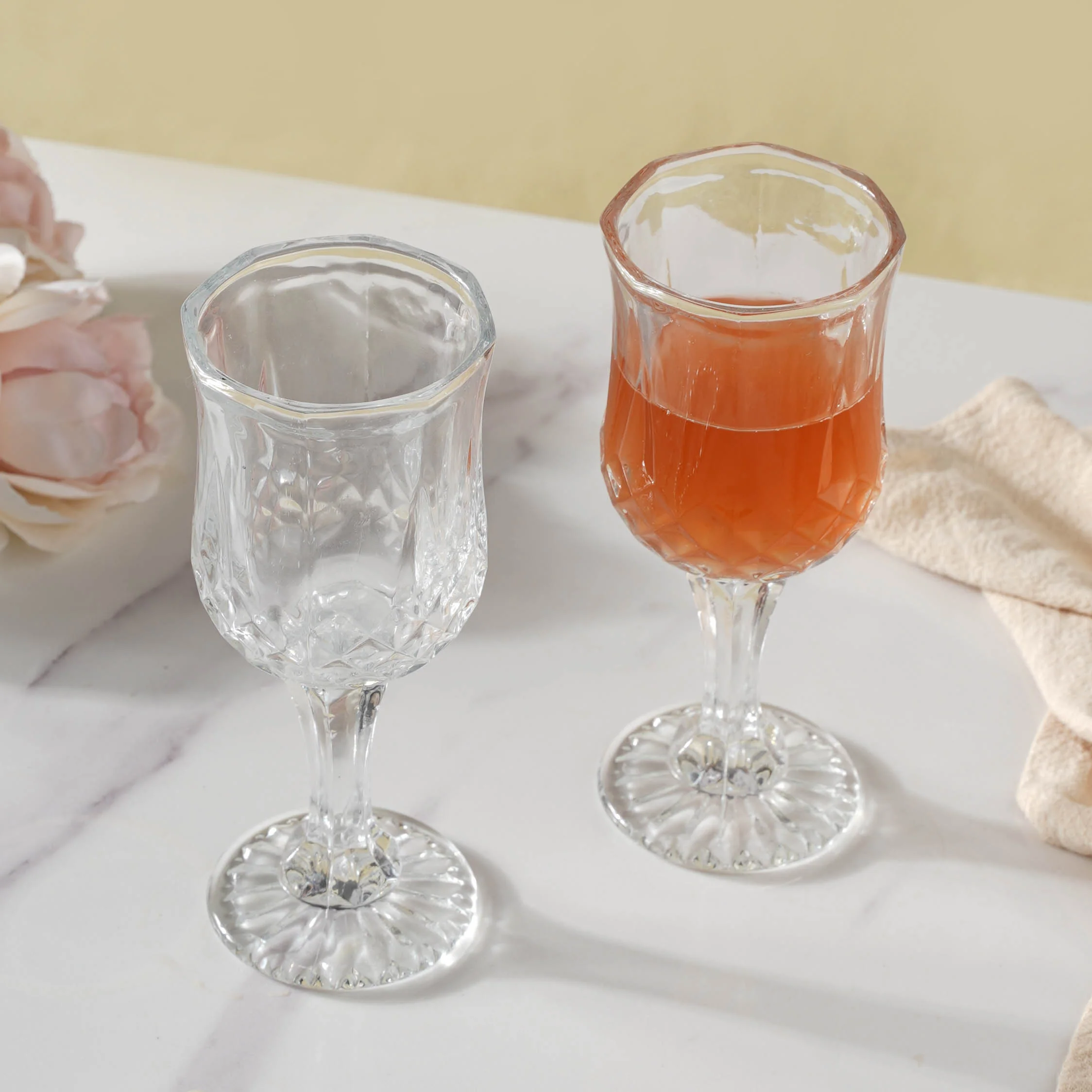 Vintage Wine Glass Set of 2 - Image 4